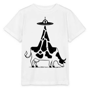 Alien Cow UFO Vintage - Stanley/Stella MINI CREATOR Kids’ T-Shirt - white - Front - Maike (125cm)