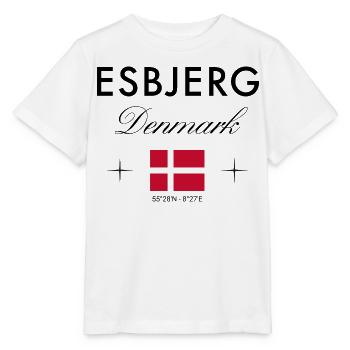 Esbjerg Danemark Coordonnées Souvenir de voyage - T-shirt bio MINI CREATOR Stanley/Stella Enfant - blanc - Devant - Maike (125cm)