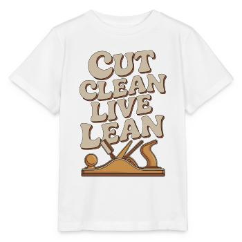 Ébéniste Cut Clean Live Lean Custom Meubreries - T-shirt bio MINI CREATOR Stanley/Stella Enfant - blanc - Devant - Maike (125cm)