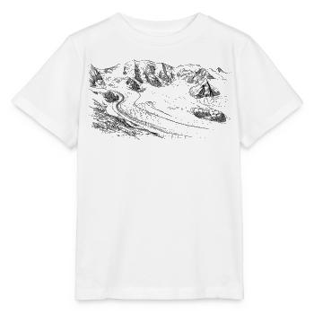 Piz Palü Silhouette | Bernina Massiv Design | Mountain - Stanley/Stella MINI CREATOR Kids’ T-Shirt - white - Front - Maike (125cm)