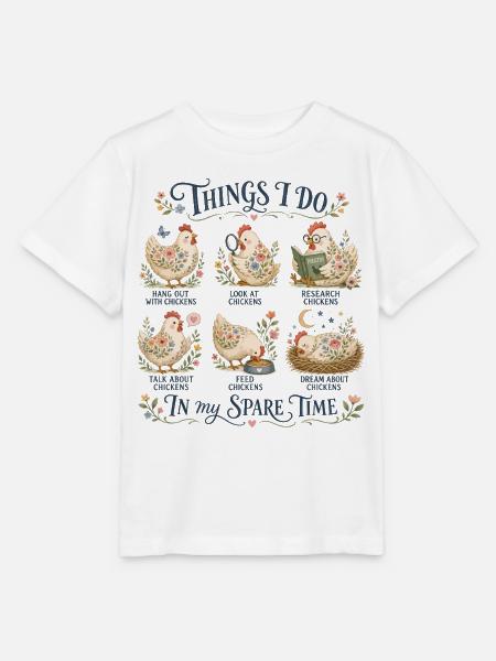 Passion Chickens Humor Farmer Retro - Stanley/Stella Kinder T-Shirt MINI CREATOR  - Weiß