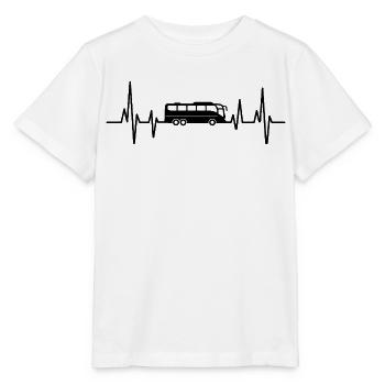 Conducteur de Bus Chauffeur Battement de Coeur Bus - T-shirt bio MINI CREATOR Stanley/Stella Enfant - blanc - Devant - Maike (125cm)