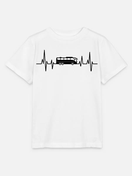 Busfahrer Herzschlag-Busfahrer - Stanley/Stella Kinder T-Shirt MINI CREATOR - Weiß