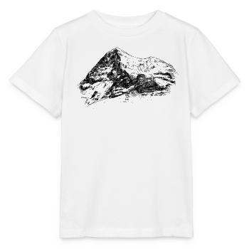 Eiger North Face Silhouette | Swiss Alps Summit - Stanley/Stella MINI CREATOR Kids’ T-Shirt - white - Front - Maike (125cm)