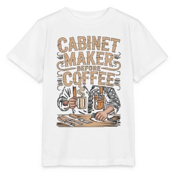 Ébéniste avant meuble Maître de café - T-shirt bio MINI CREATOR Stanley/Stella Enfant - blanc - Devant - Maike (125cm)