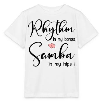 Samba Rhythm Dancing - Stanley/Stella MINI CREATOR Kids’ T-Shirt - white - Front - Maike (125cm)