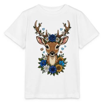 Festival folklorique des diamants de cerf Remplacement des costumes traditionnels - T-shirt bio MINI CREATOR Stanley/Stella Enfant - blanc - Devant - Maike (125cm)