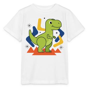 Enfant amoureux de dinosaures cadeau pour tout-petits T Rex rétro - T-shirt bio MINI CREATOR Stanley/Stella Enfant - blanc - Devant - Maike (125cm)