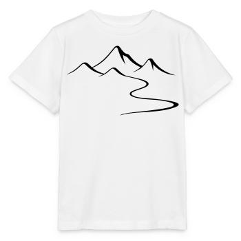 Mountains Outline Silhouette - Stanley/Stella MINI CREATOR Kids’ T-Shirt - white - Front - Maike (125cm)