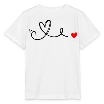 Ligne Herz Schnoerkel - T-shirt bio MINI CREATOR Stanley/Stella Enfant - blanc - Devant - Maike (125cm)