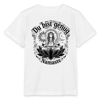 Tu es assez Namasté - Yoga Bohème - T-shirt bio MINI CREATOR Stanley/Stella Enfant - blanc - Devant - Maike (125cm)