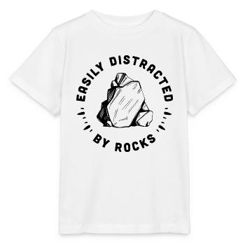 Collectionneur de roches, géologue passionné de roches, humour - T-shirt bio MINI CREATOR Stanley/Stella Enfant - blanc - Devant - Maike (125cm)