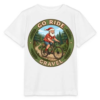 Saint sur un vélo de gravel - T-shirt bio MINI CREATOR Stanley/Stella Enfant - blanc - Devant - Maike (125cm)