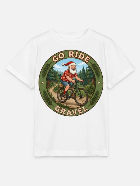 Saint auf einem Gravelbike - Stanley/Stella Kinder T-Shirt MINI CREATOR  - Weiß