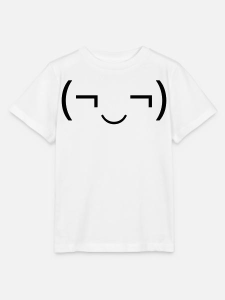 Schelmisches Emoticon (¬‿¬) freches Grinsen - Stanley/Stella Kinder T-Shirt MINI CREATOR  - Weiß