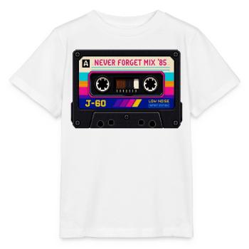 Retro Kassette Pixel Kunst - Stanley/Stella Kinder T-Shirt MINI CREATOR  - Weiß - Vorne - Maike (125cm)