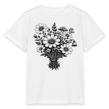 Vintage Wildflowers Linocut Botany - Stanley/Stella MINI CREATOR Kids’ T-Shirt - white - Front - Maike (125cm)