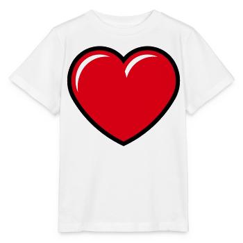 Herz / Herzchen (Liebe / Symbol / Red Black) - Stanley/Stella Kinder T-Shirt MINI CREATOR  - Weiß - Vorne - Maike (125cm)