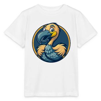 Flamingo Kawaii Maskottchen Cartoon Clipart Logo Abzeichen - Stanley/Stella Kinder T-Shirt MINI CREATOR  - Weiß - Vorne - Maike (125cm)