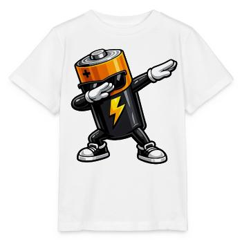 Batterie de tamponnage - T-shirt bio MINI CREATOR Stanley/Stella Enfant - blanc - Devant - Maike (125cm)
