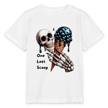Crâne avec motif gothique de glace aux myrtilles - T-shirt bio MINI CREATOR Stanley/Stella Enfant - blanc - Devant - Maike (125cm)