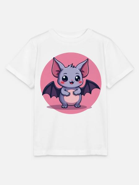 Niedliche Pastell-Goth-Fledermausfigur - Stanley/Stella Kinder T-Shirt MINI CREATOR  - Weiß