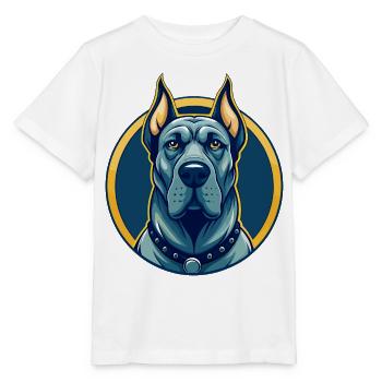 Dogge Kawaii Maskottchen Cartoon Clipart Logo - Stanley/Stella Kinder T-Shirt MINI CREATOR  - Weiß - Vorne - Maike (125cm)