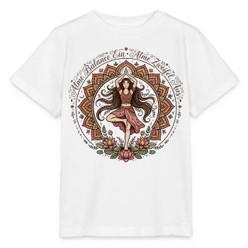 Atme Balance Ein Zweifel Aus Bunt Yoga Boho - Stanley/Stella Kinder T-Shirt MINI CREATOR  - Weiß - Vorne - Maike (125cm)