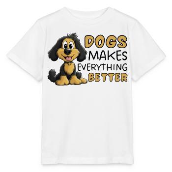 Cocker Spaniel Dogs Make Everything Better - Stanley/Stella MINI CREATOR Kids’ T-Shirt - white - Front - Maike (125cm)