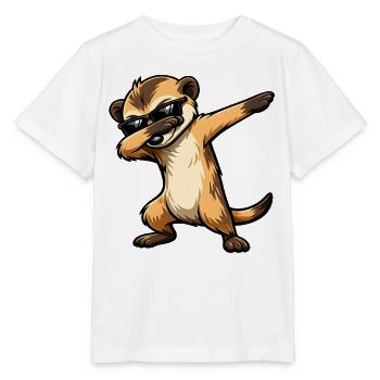 Tamponnage de suricate - T-shirt bio MINI CREATOR Stanley/Stella Enfant - blanc - Devant - Maike (125cm)