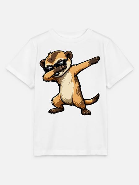 Dabbing Erdmännchen - Stanley/Stella Kinder T-Shirt MINI CREATOR - Weiß