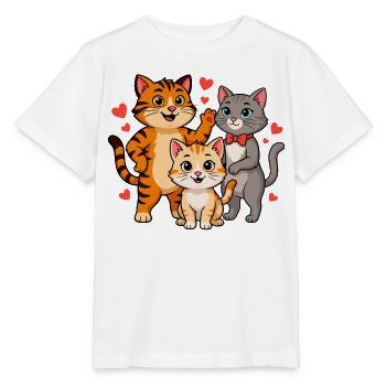 Famille de chats drôles - T-shirt bio MINI CREATOR Stanley/Stella Enfant - blanc - Devant - Maike (125cm)