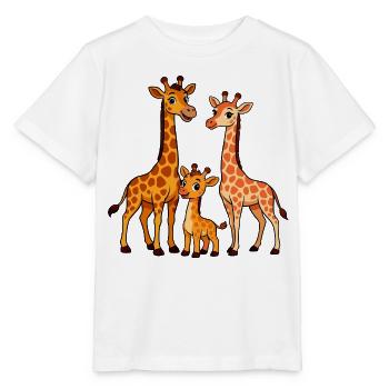 Funny Giraffe Family - Stanley/Stella MINI CREATOR Kids’ T-Shirt - white - Front - Maike (125cm)