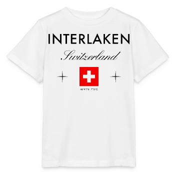 Coordonnées de Suisse Interlaken Souvenir de voyage - T-shirt bio MINI CREATOR Stanley/Stella Enfant - blanc - Devant - Maike (125cm)