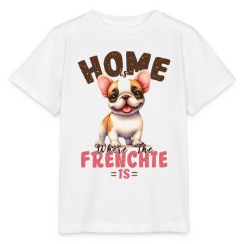 French Bulldog Home Is Where Frenchie Is Merch - Stanley/Stella MINI CREATOR Kids’ T-Shirt - white - Front - Maike (125cm)