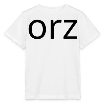 orz emoticon désespoir ASCII classique - T-shirt bio MINI CREATOR Stanley/Stella Enfant - blanc - Devant - Maike (125cm)