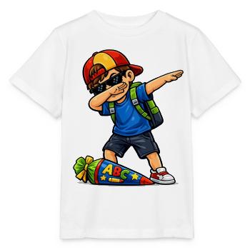 Dab ABC Sagittaire (brune) - T-shirt bio MINI CREATOR Stanley/Stella Enfant - blanc - Devant - Maike (125cm)