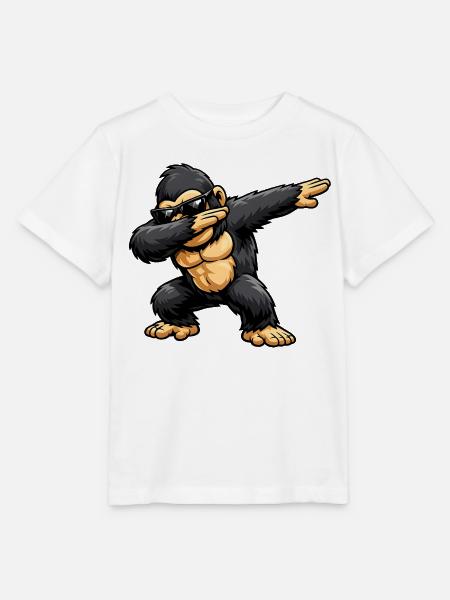 Dabbing Gorilla - Stanley/Stella Kinder T-Shirt MINI CREATOR - Weiß