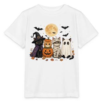 Costume de fantôme de la sorcière citrouille et de la citrouille d’Halloween - T-shirt bio MINI CREATOR Stanley/Stella Enfant - blanc - Devant - Maike (125cm)