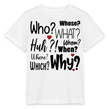 English Questions - Stanley/Stella MINI CREATOR Kids’ T-Shirt - white - Front - Maike (125cm)