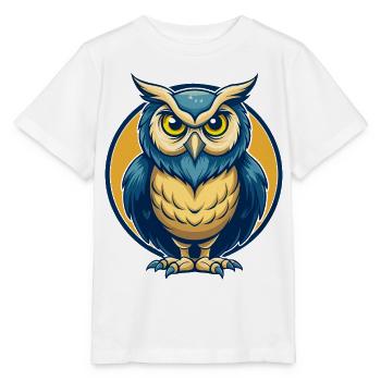 Owl Kawaii Maskottchen Cartoon-Charakter-Clipart-Logo - Stanley/Stella Kinder T-Shirt MINI CREATOR  - Weiß - Vorne - Maike (125cm)