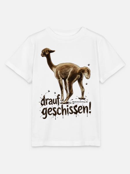 Alpaka "drauf geschissen!" - Stanley/Stella Kinder T-Shirt MINI CREATOR  - Weiß