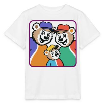 Famille d’ours aux couleurs vives - T-shirt bio MINI CREATOR Stanley/Stella Enfant - blanc - Devant - Maike (125cm)
