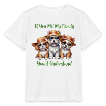 Wenn Sie meine Familie treffen, lustige Hundeliebhaber-Merch. - Stanley/Stella Kinder T-Shirt MINI CREATOR  - Weiß - Vorne - Maike (125cm)
