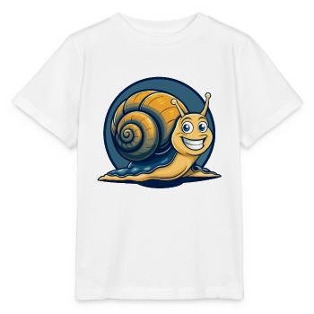 Snail Kawaii Maskottchen Cartoon-Charakter-Clipart-Logo - Stanley/Stella Kinder T-Shirt MINI CREATOR  - Weiß - Vorne - Maike (125cm)