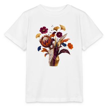 Vase Floral Géométrique Doré - T-shirt bio MINI CREATOR Stanley/Stella Enfant - blanc - Devant - Maike (125cm)