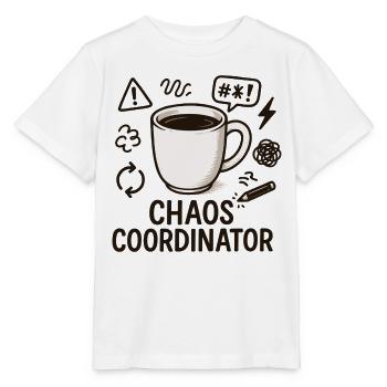 Chaos Coordinator Coffee: Gift for Best Mom - Stanley/Stella MINI CREATOR Kids’ T-Shirt - white - Front - Maike (125cm)