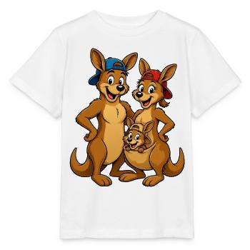 Funny kangaroos - Stanley/Stella MINI CREATOR Kids’ T-Shirt - white - Front - Maike (125cm)
