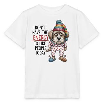 Funny Sleepy Dog Design - Stanley/Stella MINI CREATOR Kids’ T-Shirt - white - Front - Maike (125cm)