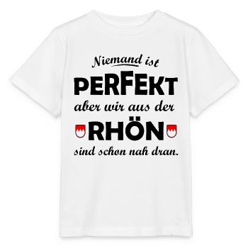 Doppelrote Rhön Zacken auf Schwarz - Stanley/Stella Kinder T-Shirt MINI CREATOR  - Weiß - Vorne - Maike (125cm)